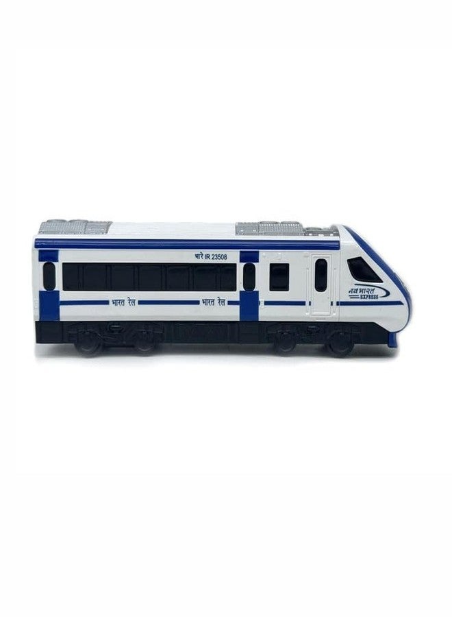 COLLEN ARRAY Vande Bharat Express for Kids - Indian Rail Toy Model for Boys Girls Age 3+ - Nav Bharat Express Bullett Train/Metro with Pull Back Action (Multicolor)-2 - Image 4